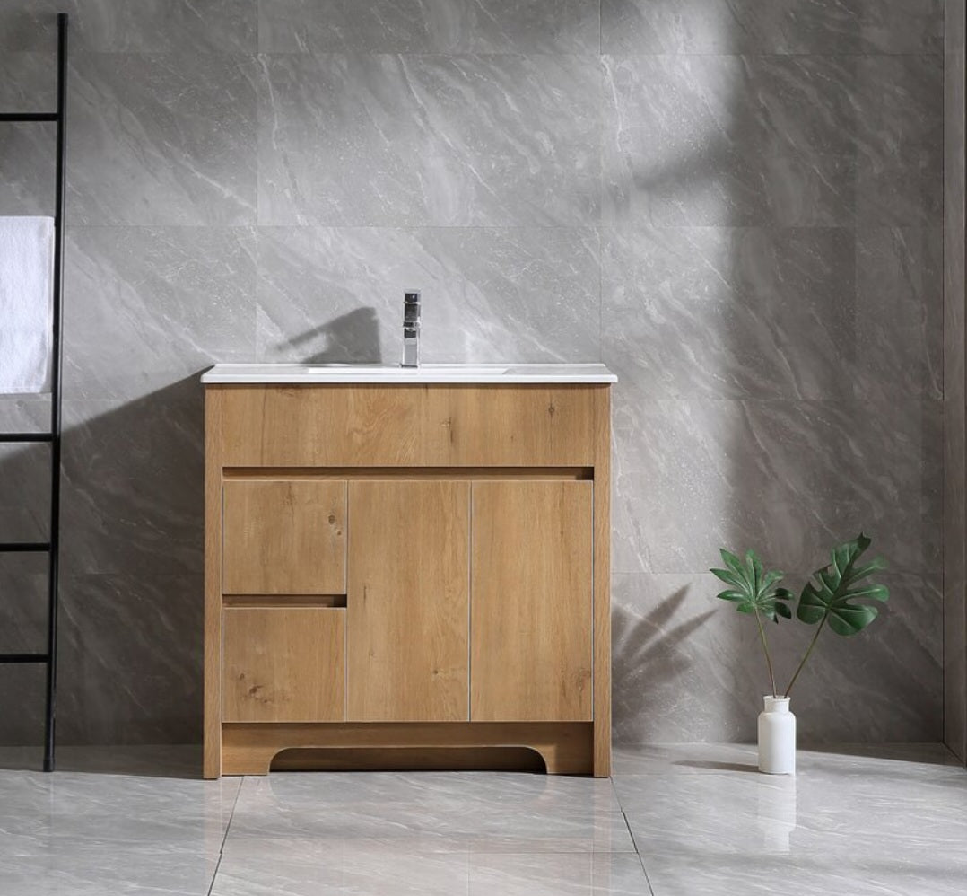 36" Bathroom Vanity With Sink Ample Storage Drawer & Space New