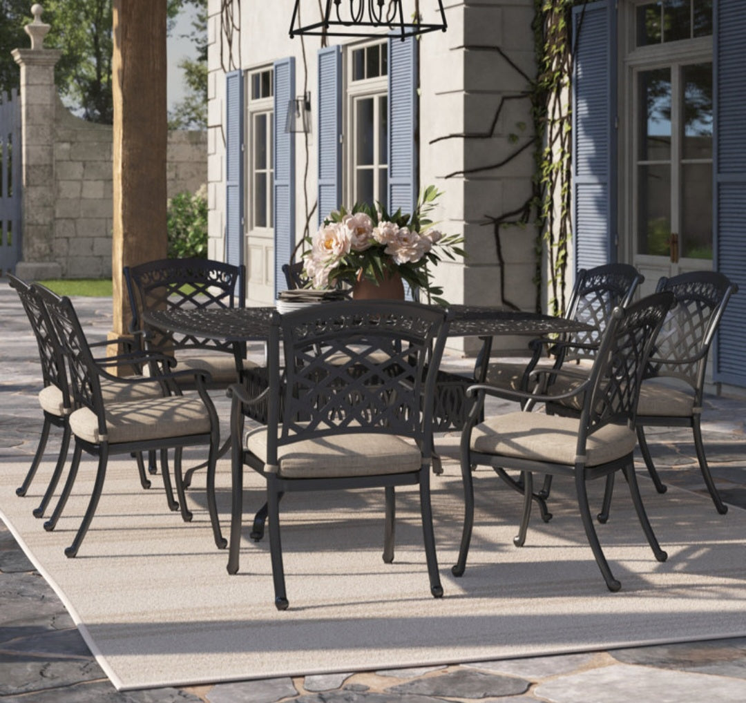 Set Of 4 Patio Outdoor Patio Chair With Cushions Stacking Table Not In