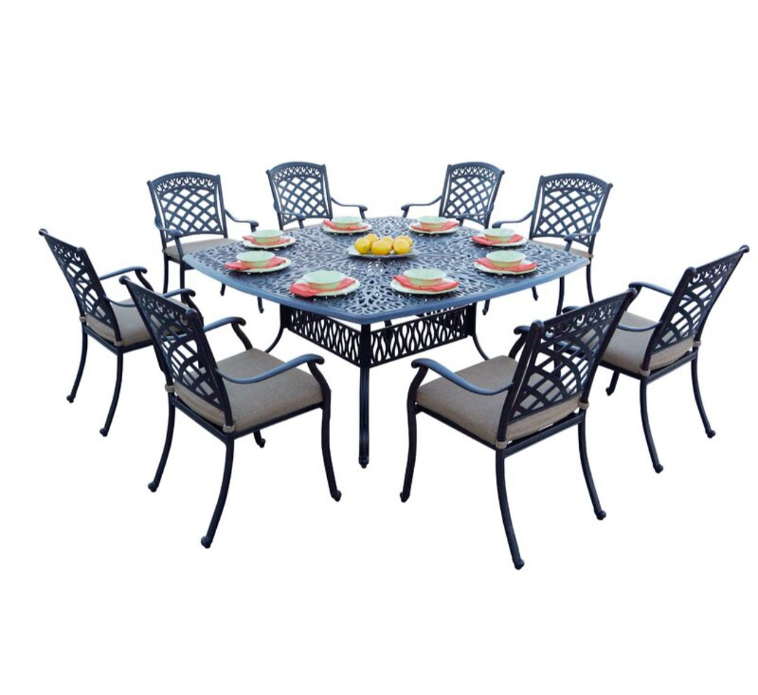 Set Of 4 Patio Outdoor Patio Chair With Cushions Stacking Table Not In