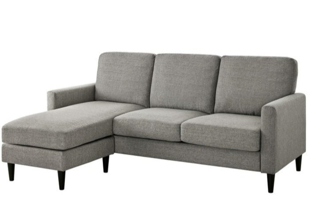 81" Reversible Sofa Sectional Couch & Chaise With Floating Ottoman Bra