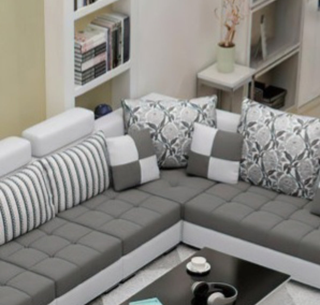 Modern 142" Modular Corner Sectional Sofa Couch With Ottoman and Chais