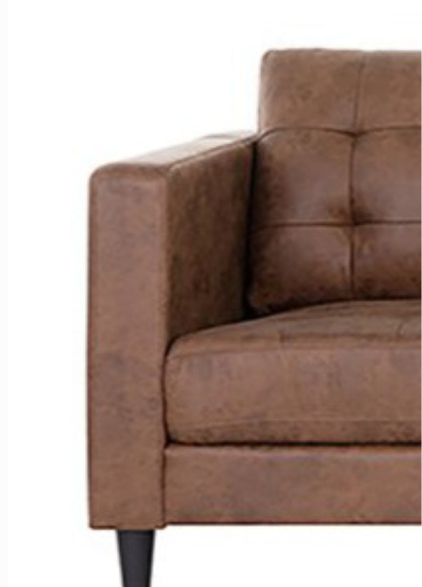 78" Mid Century Modern Vegan Leather Sofa Couch Tufted Accents Beautif