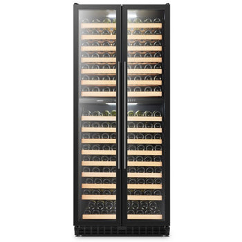 Lanbopro Wine Cooler Cellar With French Doors Brand New LED Lighting 287 Bottle Capacity Freestanding