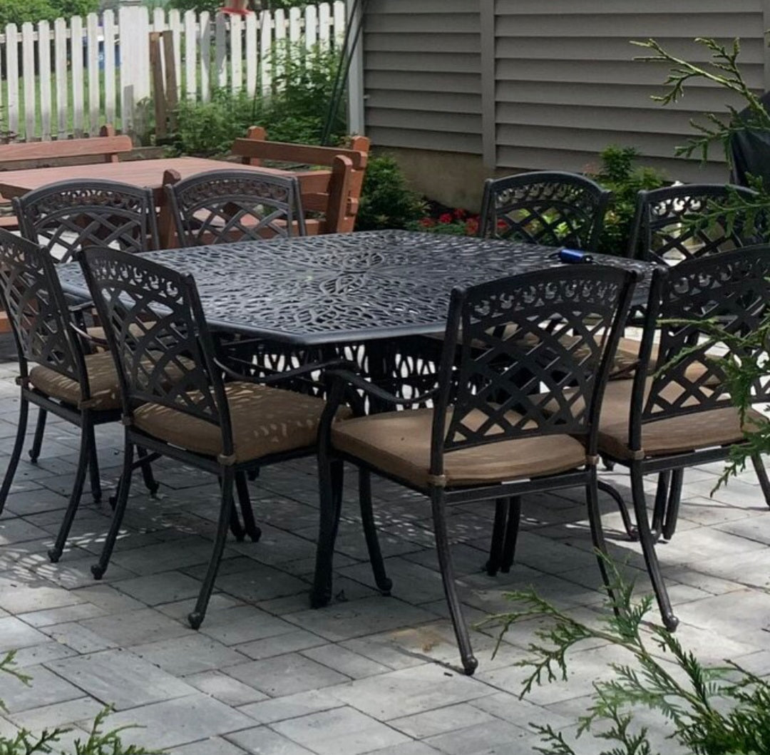 Set Of 4 Patio Outdoor Patio Chair With Cushions Stacking Table Not In