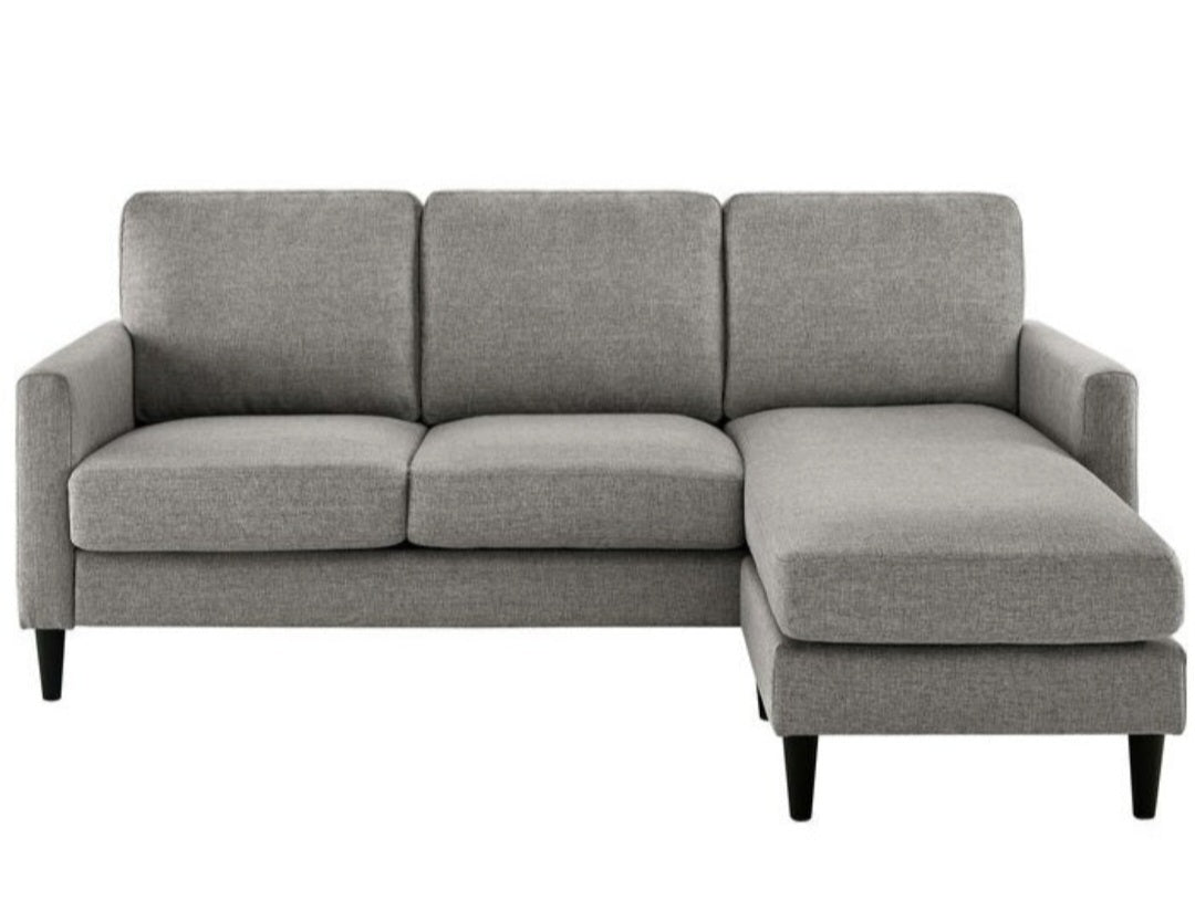 81" Reversible Sofa Sectional Couch & Chaise With Floating Ottoman Bra