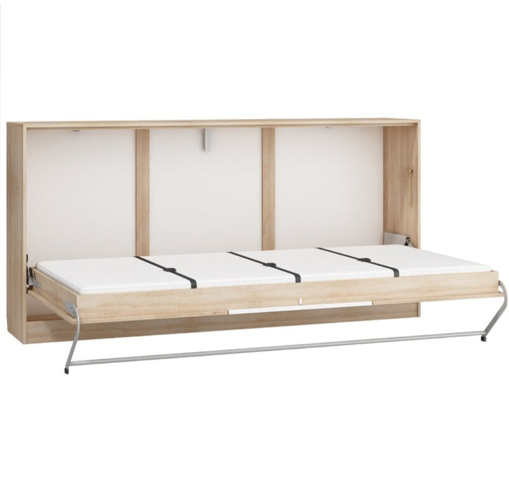 Metal Murphy Bed with Mattress Hidabed Cabinet Sideboard New In Box Twin Size Sleeper Modern