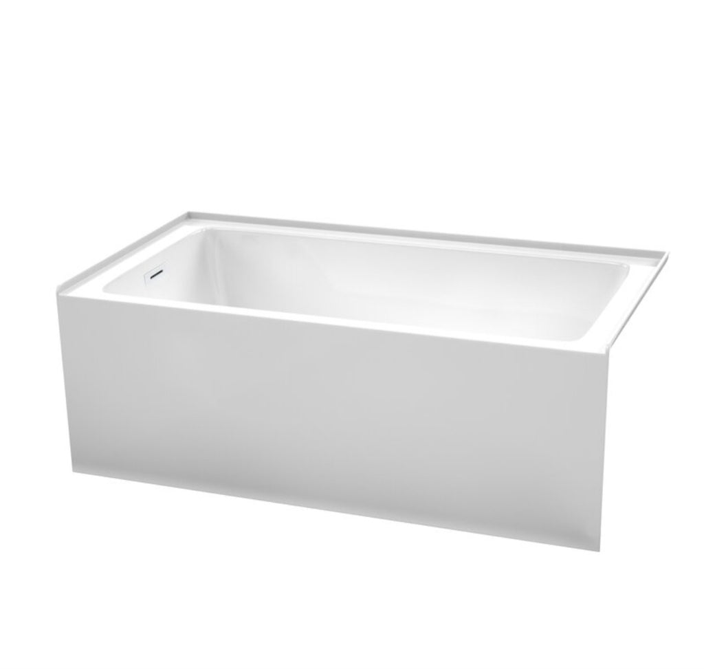 Wyndham 60" x 32" Bathroom Alcove Soaking Bath Tub White In Color Left Orientation New In Box