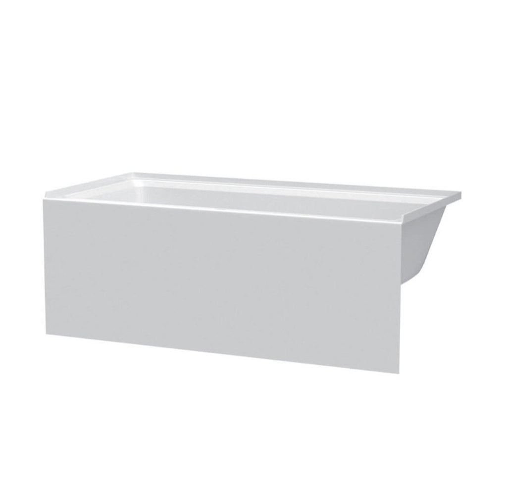 Fine Fixtures 66" x 32" Bathroom Drop In Alcove Soaking Bath Tub Acrylic Brand New White Left Drain