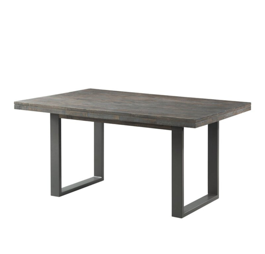 64" Wooden Kitchen Dining Table Distressed Finish Solid Durable Rustic Walnut Finish Brand New