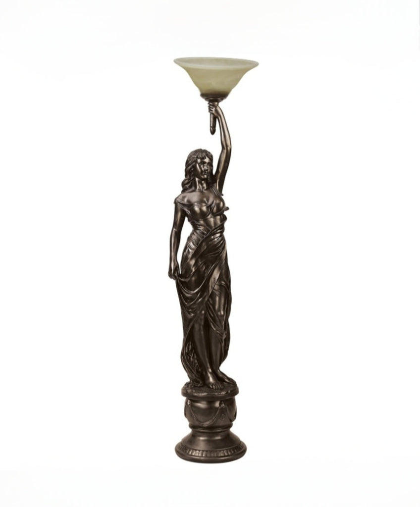 Goddess Sculptural 76" Torchiere Floor Lamp New Beautiful Luxury Home Light Decor Faux Bronze Finish