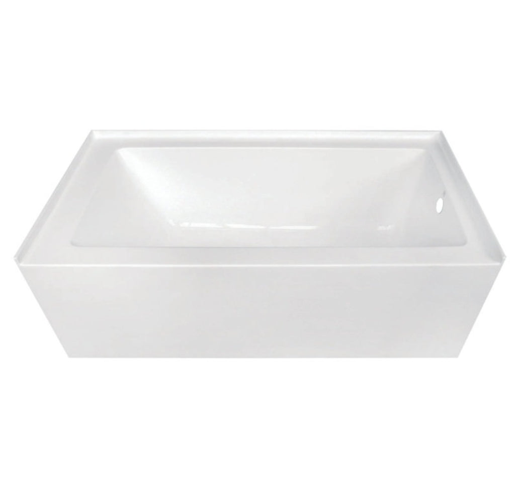 Kingston Brass Aqua Eden 60" x 31" Alcove Soaking Bathtub White In Color Right Orientation Brand New In Box