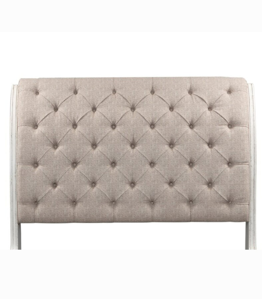 Tufted Upholstered King Size Sleigh Style HEADBOARD Brand New Bedroom Furniture Chenille Contemporary