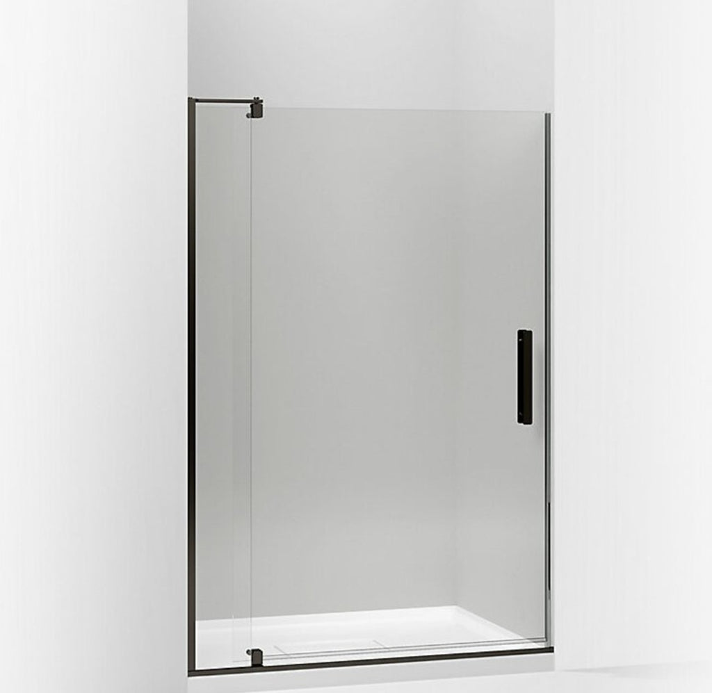 Kohler 48" X 74" Pivot Bathroom Shower Door Clear Tempered Glass Dark Bronze Finish New Quality