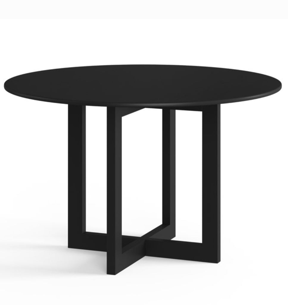 47.25 " Round Oak Wood Dining Kitchen Table Modern Contemporary Base New Designer Quality Furniture