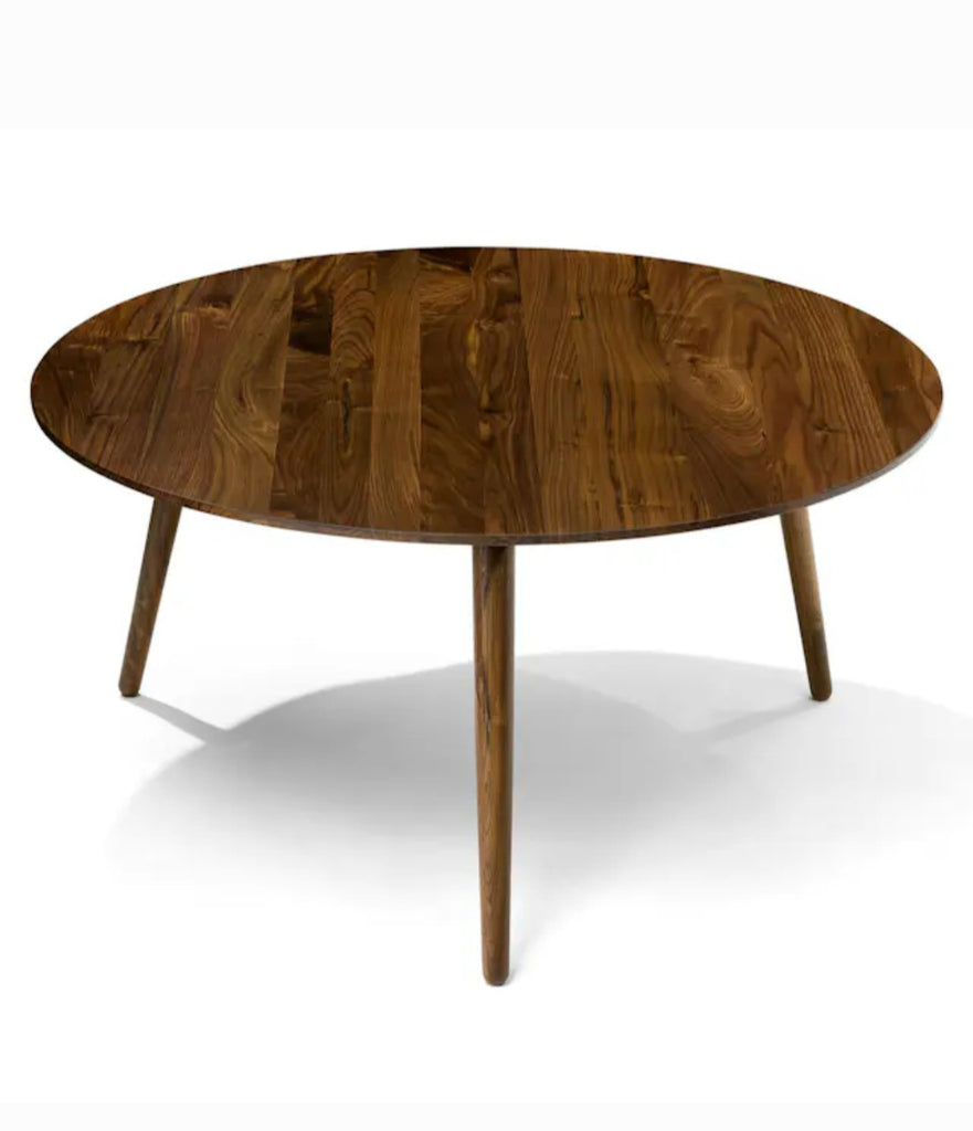 35.5" Wild Walnut Designer Quality Mid Century Modern Coffee Cocktail Table Solid and Durable New