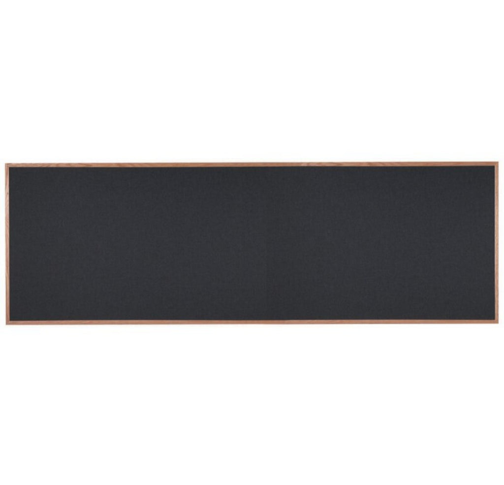 48" x 144" Oversized Wall Mount Bulletin Message Board Work Office School Black and Oak Finish New Quality