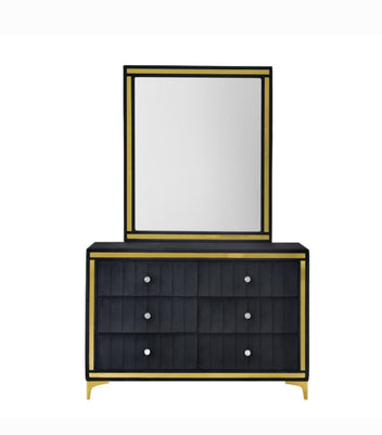 Velvet black dresser discount