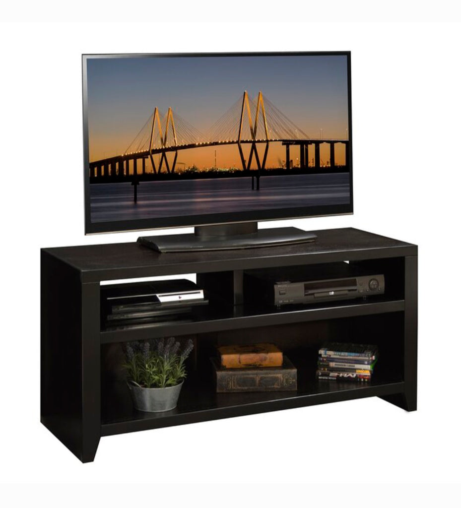 48" Modern Media Console Entertainment Shelf TV Stand Wood New Durable Quality Mocha Finish