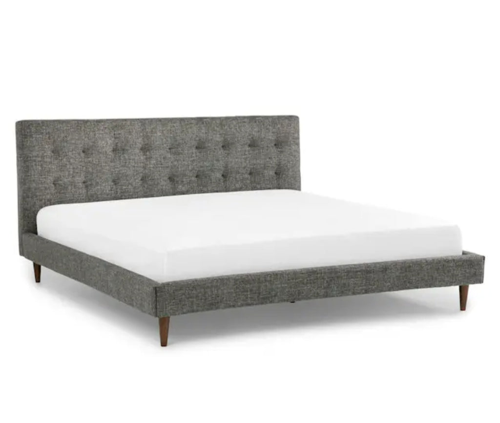 King Size Bed Frame Grey High Performance Upholstery Designer Quality New Bedroom Furniture