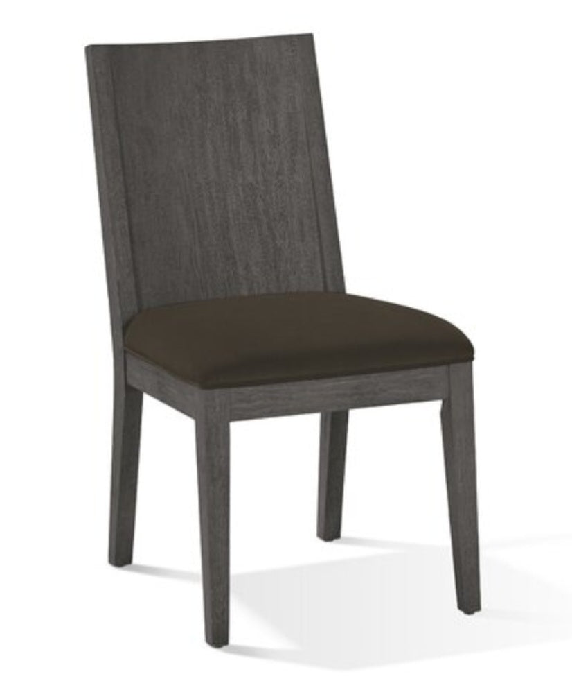 Set Of 2 Grey Plush Quality Velvet Dining Chairs Solid Oak Wire Brushed Finish New Assembled
