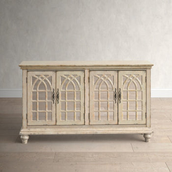 60" 4 Door Sideboard Buffet Console Table Assembled Solid and Durable New Mirrored Ample Storage