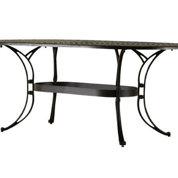 Outdoor Patio Dining Table With Umbrella Hole New Cast Aluminum Construction New In Box