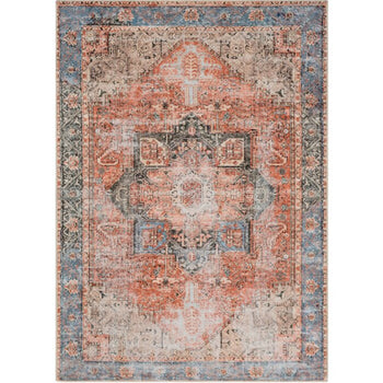 Traditional Oriental 8' 10" x 12' Area Rug Carpet Machine Washable Brand New Vintage Distressed Decor Comfort