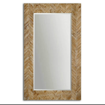 Uttermost Designer 44" x 74" Framed Wall Mount Mirror Reversible Orientation Brand New Decor Solid Wood