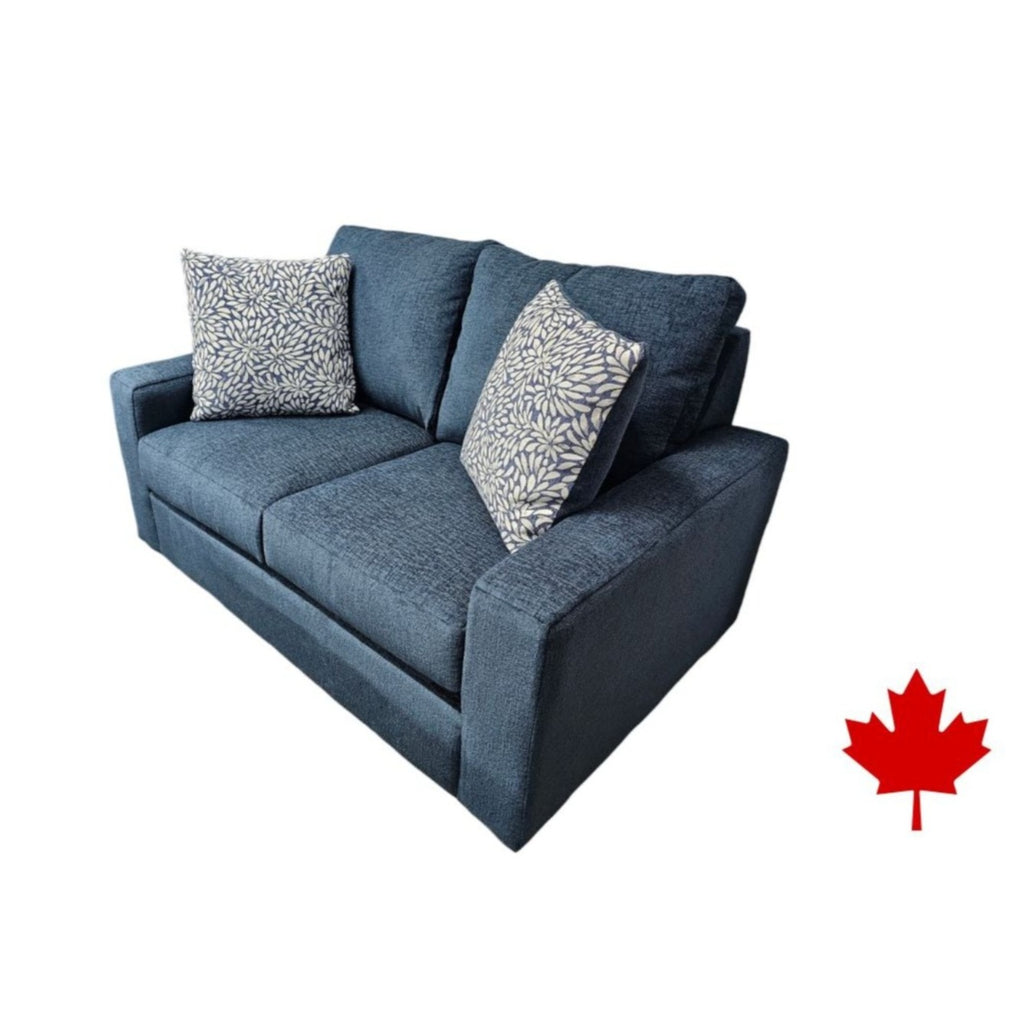 59" Navy Loveseat Sofa Couch New Living Room Furniture Chair Plush Comfortable Quality With Warranty