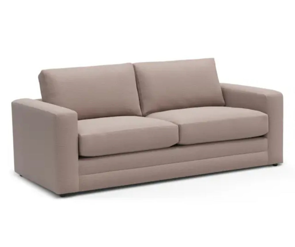 84" Modern Sofa Bed Couch Reversible Cushions and Pillows Napa Quartz New Queen Sleeper With Mattress Hidabed