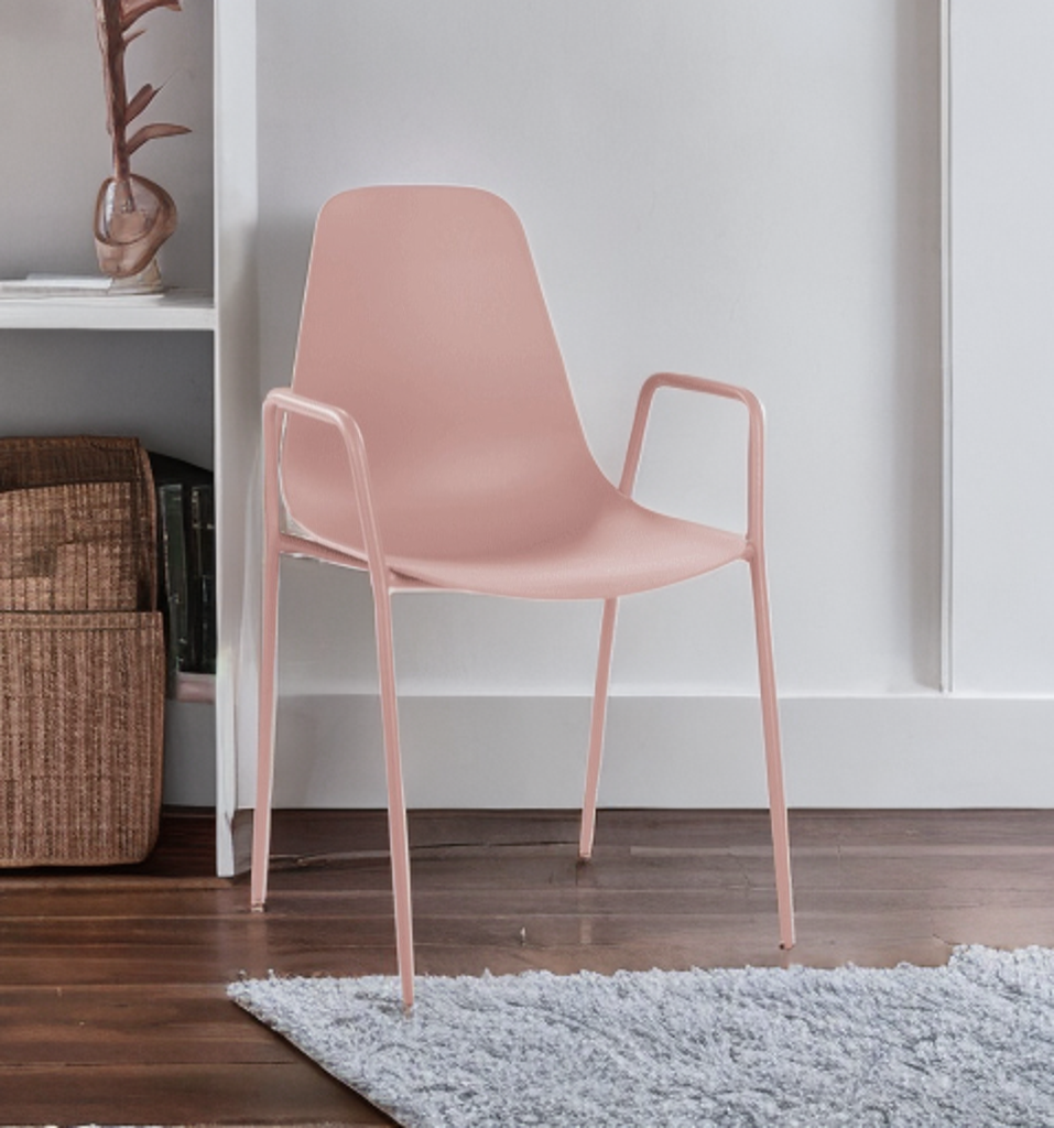 Dusty Pink Dining Chair Set Of 2 New Easy Clean Designer Quaity Comfortable Indoor or Outdoor Patio