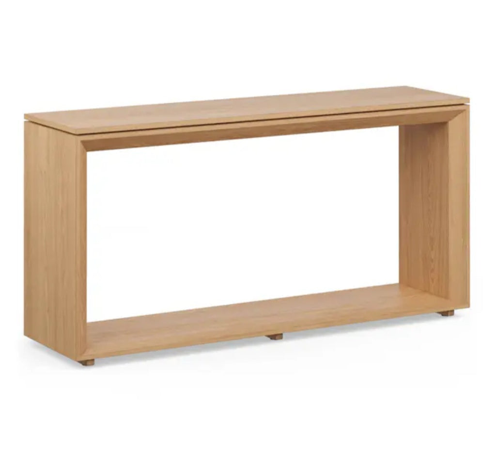 Mid Century Modern Media Console Table Entertainment TV Stand Oak Wood New Durable Designer Quality
