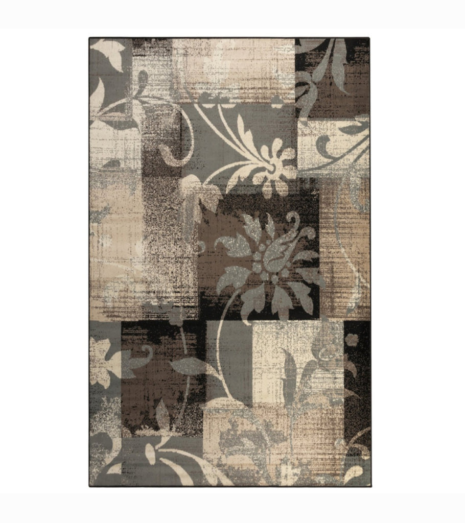 Modern Floral Accent Area Rug Carpet  9' x 12'  NEW Comfortable Plush Stain Resistant Home Decor