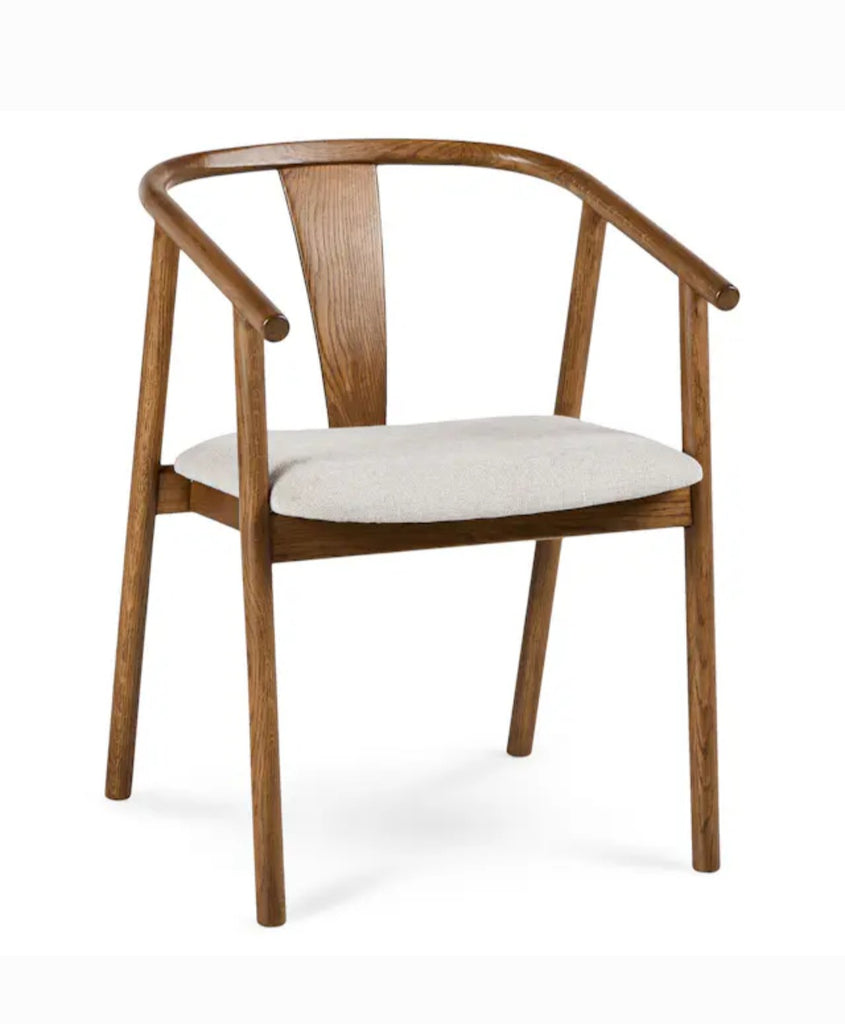 Dining Chair Set of 2 New Durable Modern Contemporary Solid Smoked Oak Wood