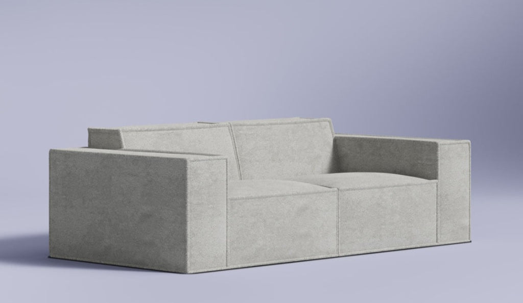 42" Wide Dog or Cat Bed Mini Sofa Pet Furniture Comfortable Grey Plush Home Low Profile Sleeps 1 New