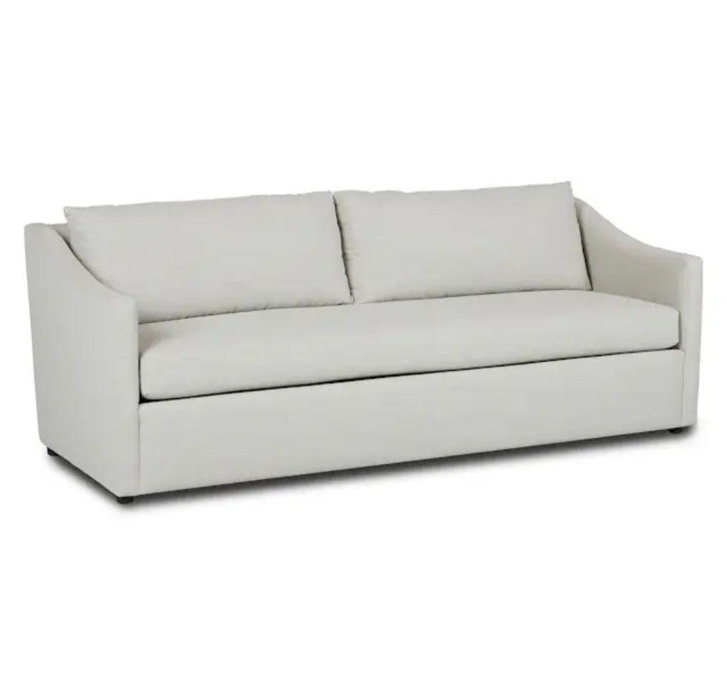 84.5" Sloped Arm Sofa Couch Reversible Cushions and Pillows New Mid Century Modern Coastal Designer