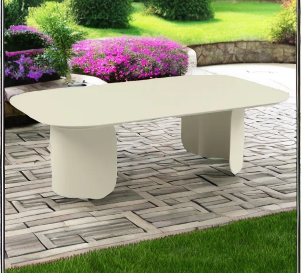 48" Indoor / Outdoor Coffee Cocktail Table Steel Taupe In Color New Durable Designer Quality