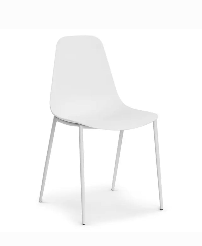 Pure White Dining Chair Set Of 2 New Easy Clean Designer Quaity Comfortable Indoor or Outdoor Patio