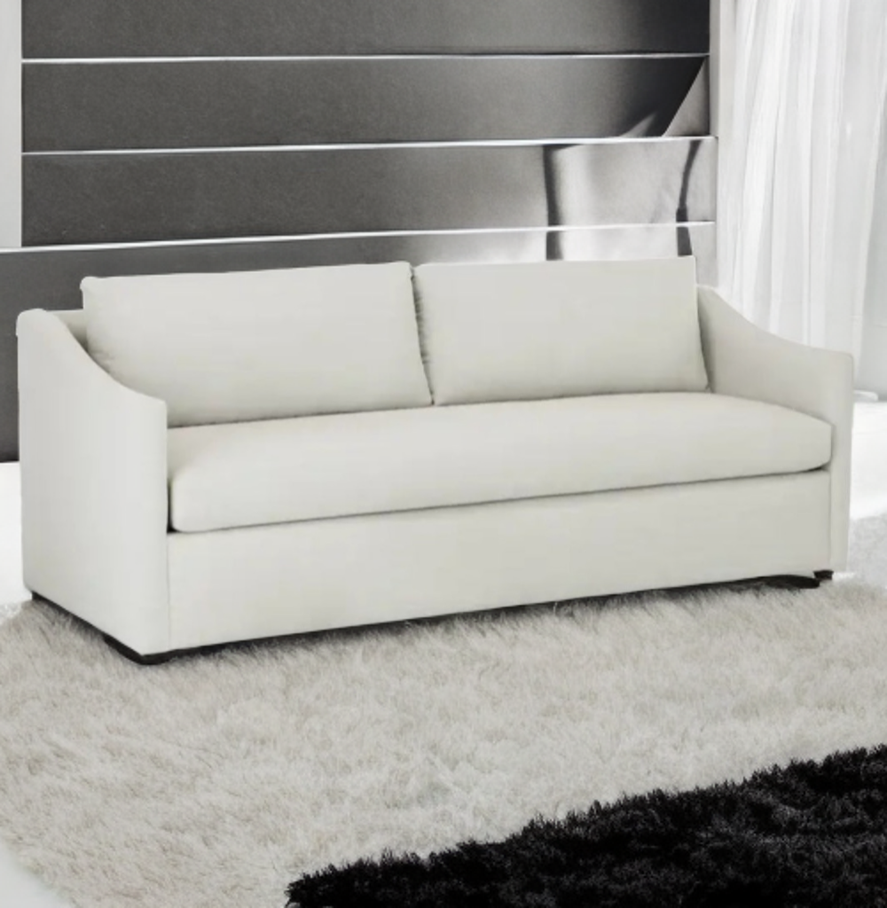 84.5" Sloped Arm Sofa Bed Couch Reversible Cushions and Pillows New Queen Sleeper With Mattress Hidabed
