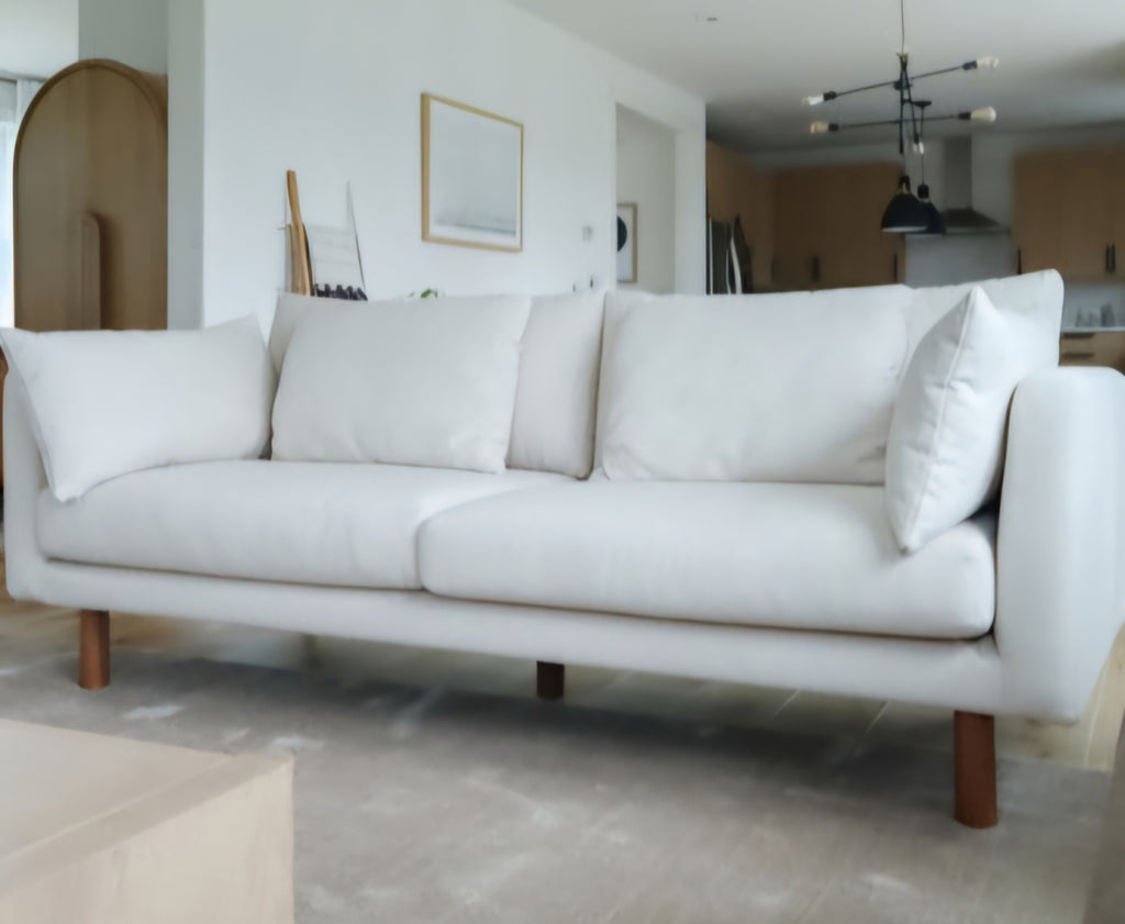 Slipcovered 84.5" Loveseat Sofa Couch Chesterfield Brand New Comfortable Designer Quality Coastal Furniture