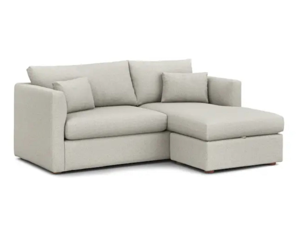 80" Sofa Sectional Couch With Storage Ottoman Chaise Reversible Cushions / Pillows New Designer Modern