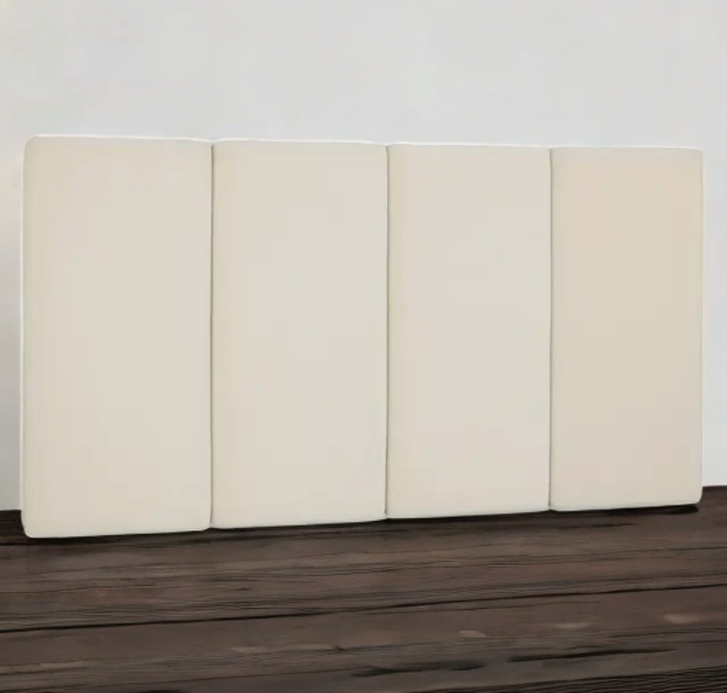 King Size Taupe Velvet Bedroom Headboard New Modular Comfort Padded Decor Design Quality Bed