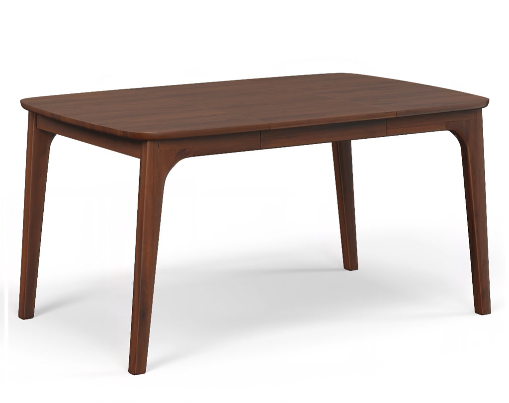 37.5" Square Extendable Walnut Bistro Cafe Dining Table With Butterfly Leaf New Quality Wood Mid Century Modern Designer