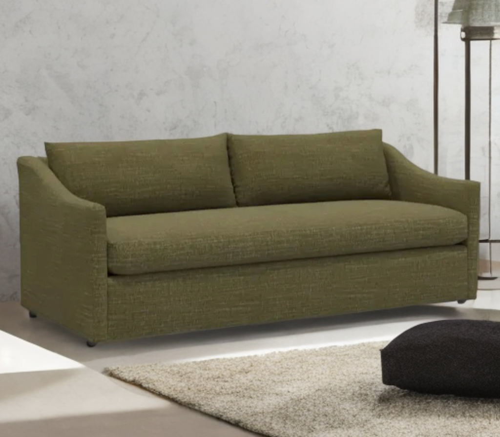 84.5" Sloped Arm Sofa Bed Couch Reversible Cushions and Pillows New Queen Sleeper With Mattress Hidabed