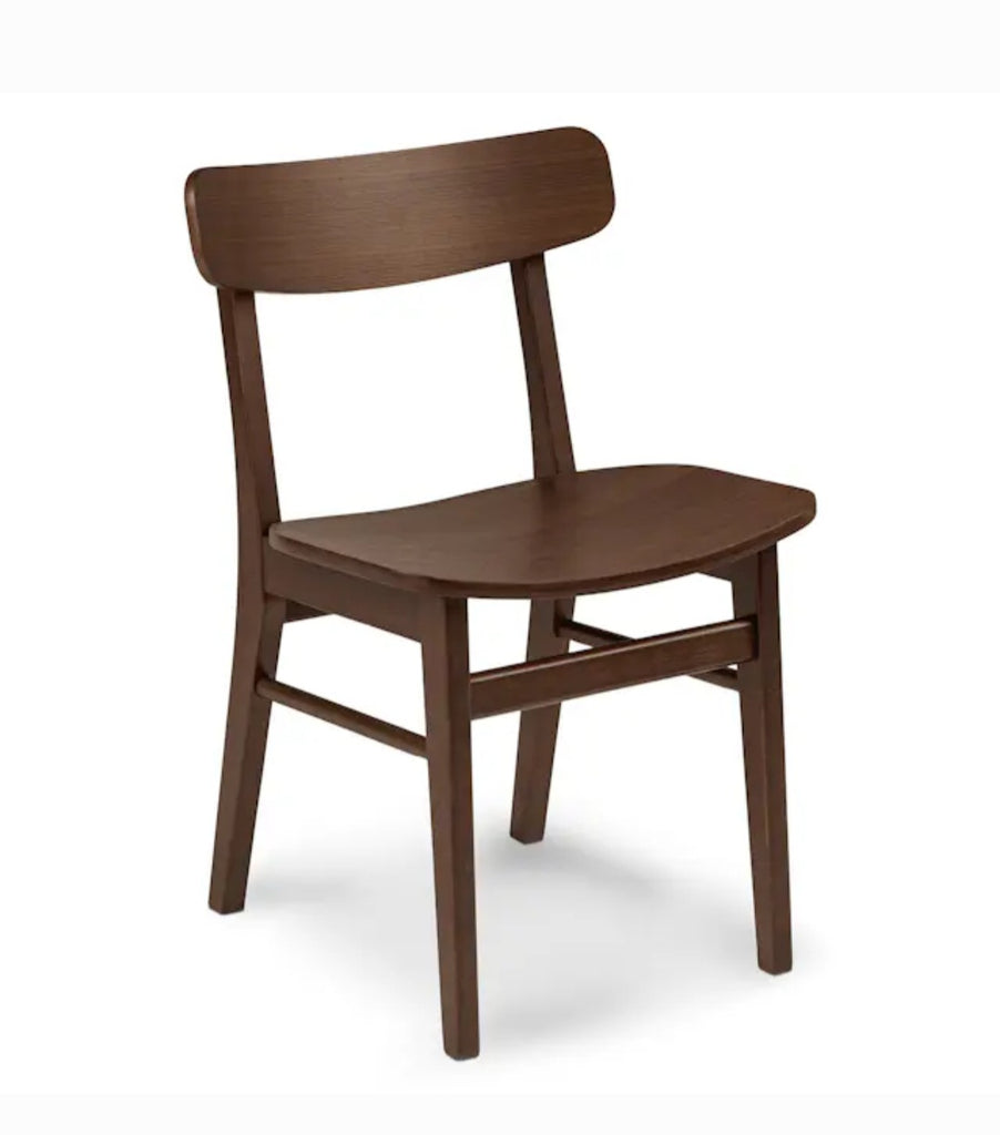 Set Of 2 Walnut Dining Chair New Mid Century Modern Designer Quality
