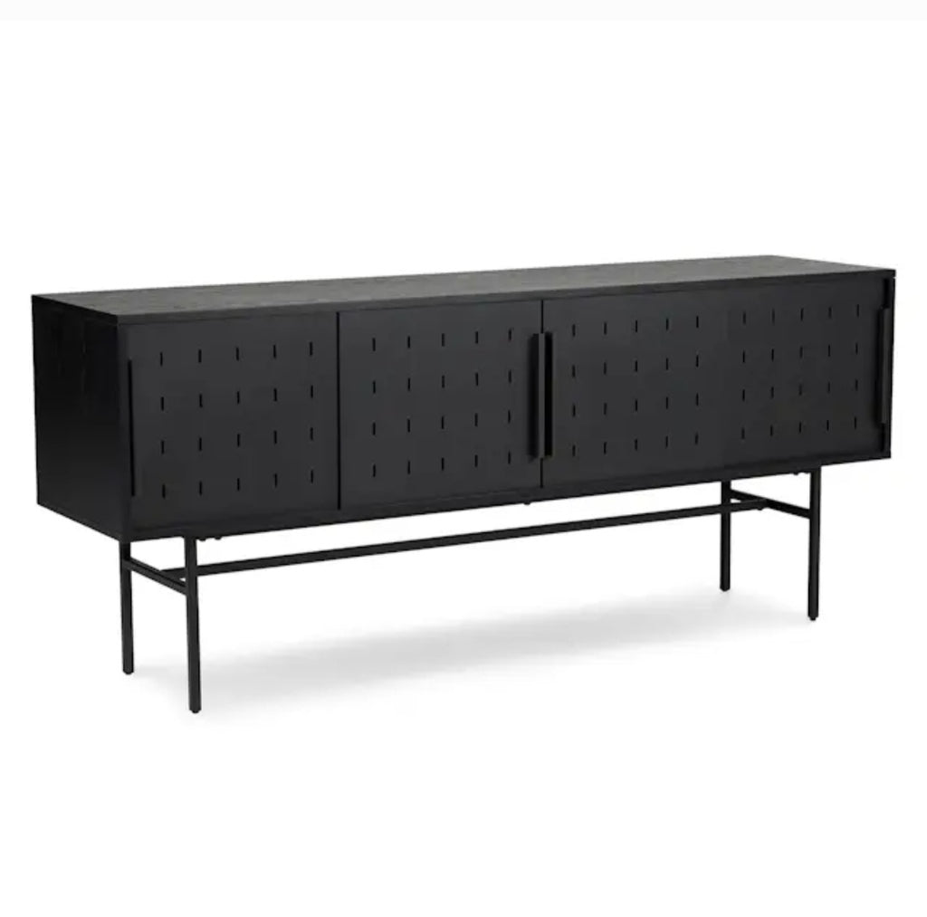 71" Designer Console Table Sideboard Cabinet Storage Black New Quality TV Stand Modern Furniture