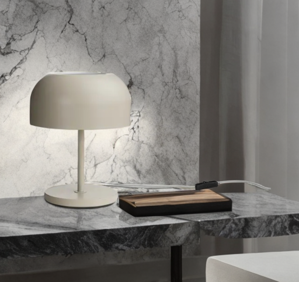 Mid Century Modern Table Lamp Light Design Grey Finish Home Lighting Decor Modern