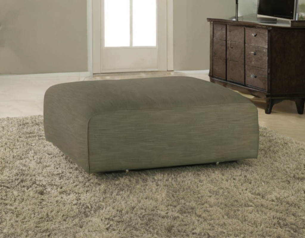 39.5" Green Square Plush Cocktail Ottoman Footstool Mid Century Modern Design Quality Upholstery Home Decor