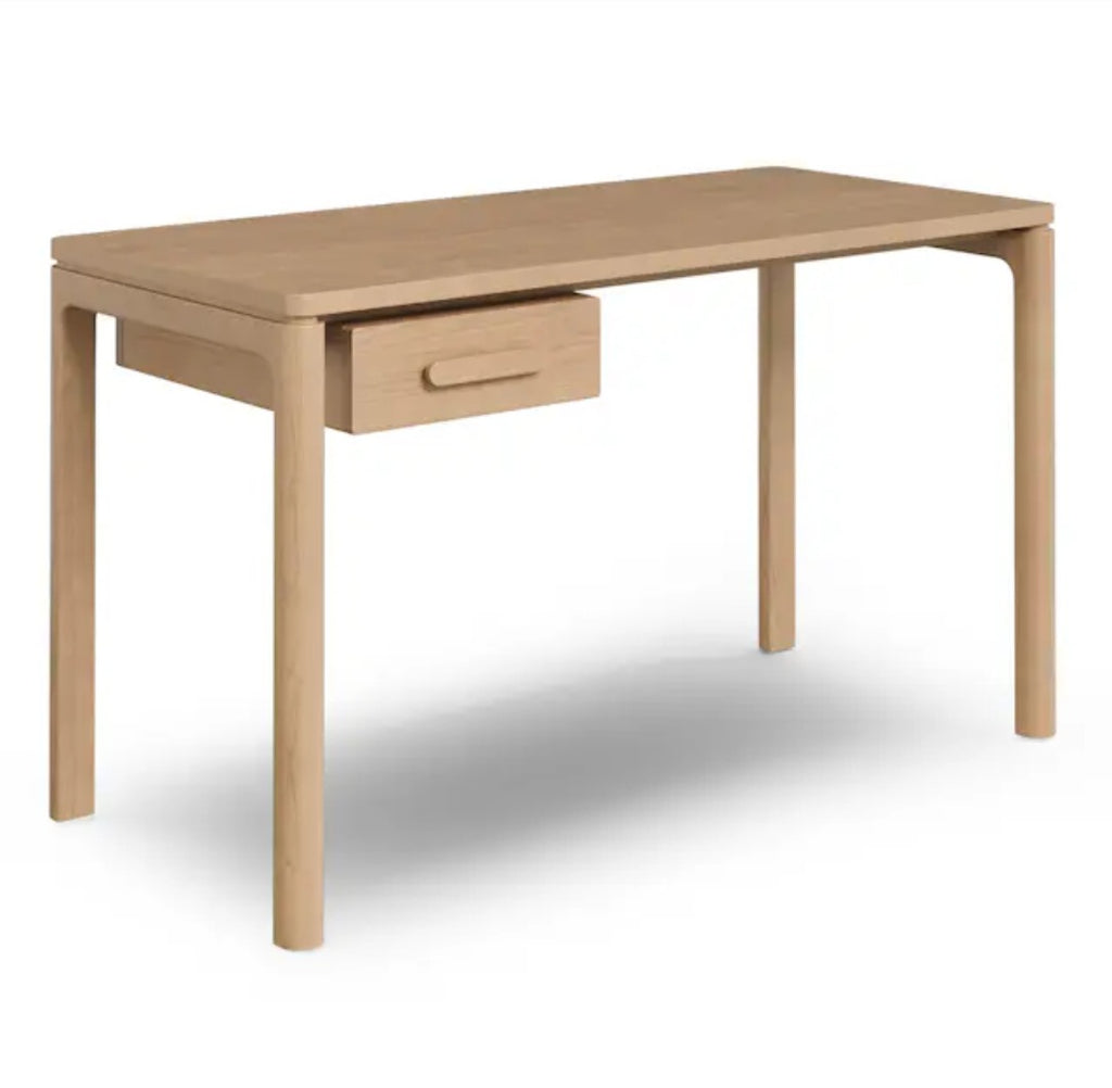 51" Wide Office Work Writing Desk W Storage Drawer Oak Home Furniture Mid Century Modern New