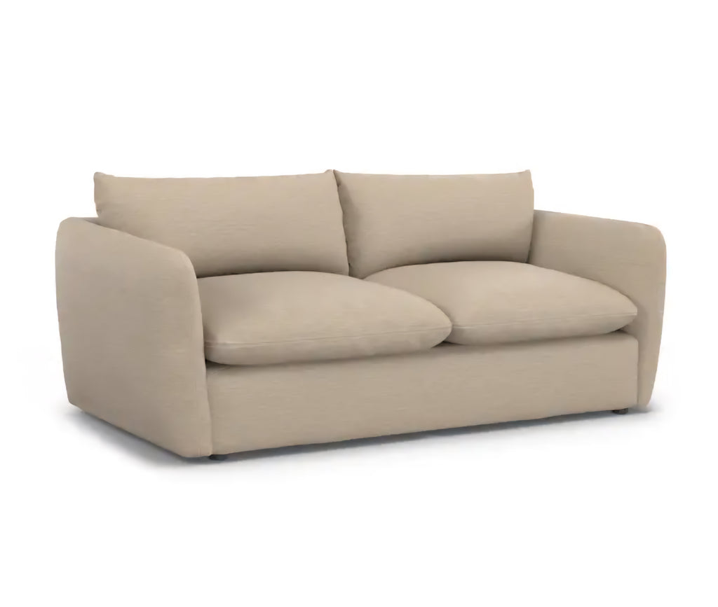 83" Silver Taupe Modern Sofa Bed Couch Reversible Cushions and Pillows New Queen Sleeper Mattress Hidabed Olefin